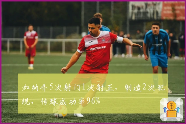 加纳乔5次射门1次射正，制造2次犯规，传球成功率96%